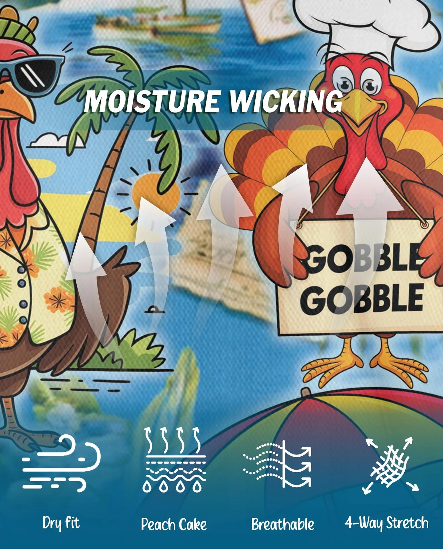 Thanksgiving Turkey Polo Shirt for Men, Fall Holiday Style | Azhawaiian