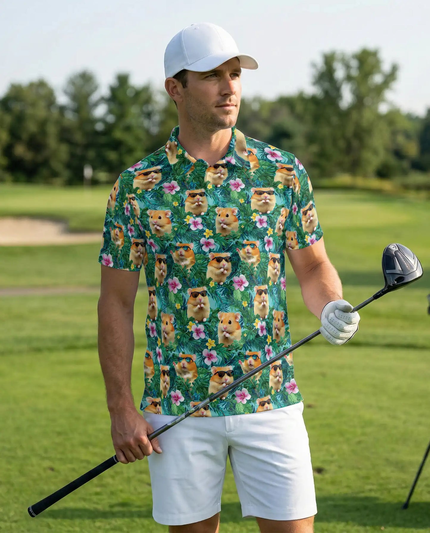 Funny Hamster Hawaiian Polo Shirt | Azhawaiian