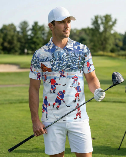 Winter Hockey Polo Shirt | Azhawaiian