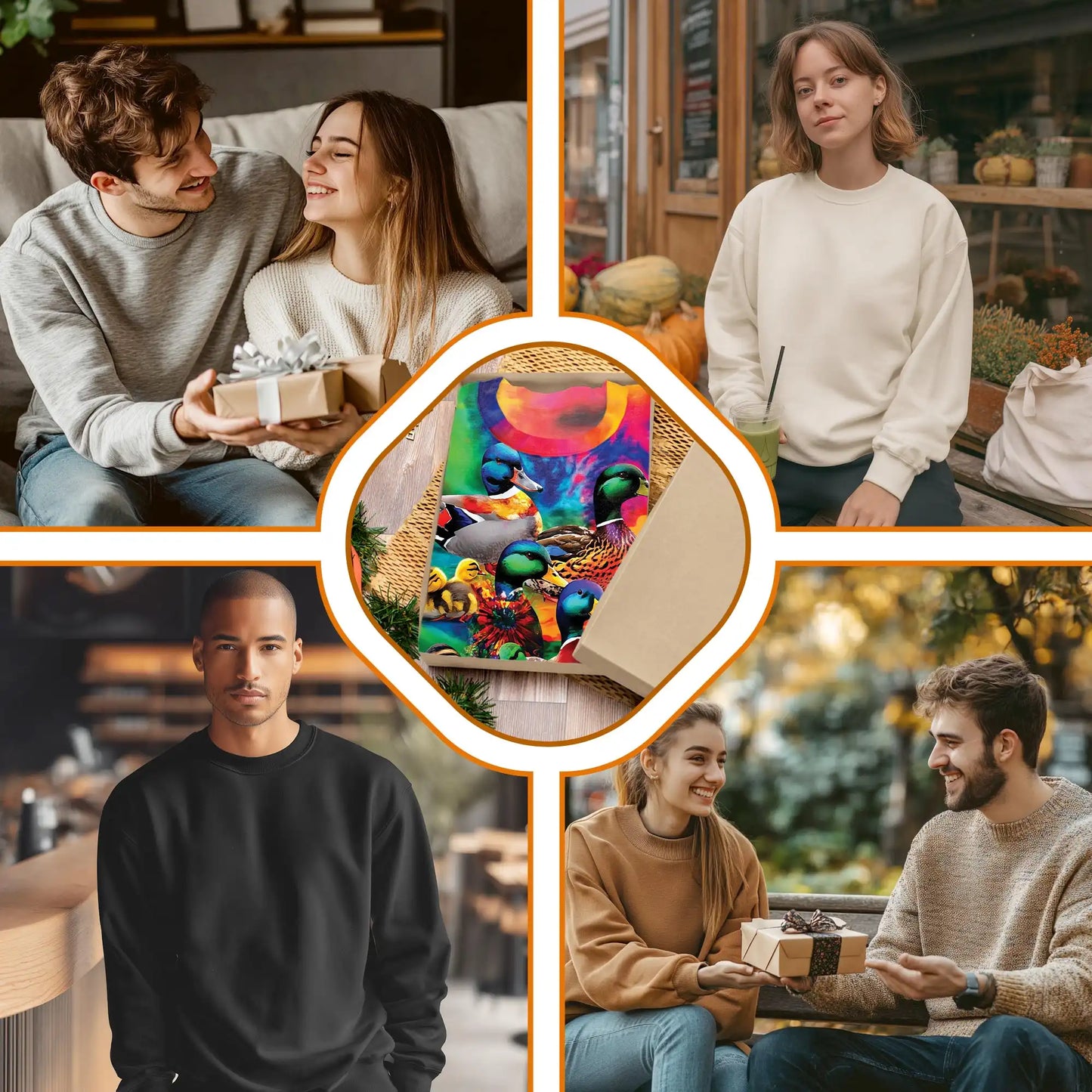 Colorful Duck Sweatshirt – Colorful Graphic 3D All Over Print Design