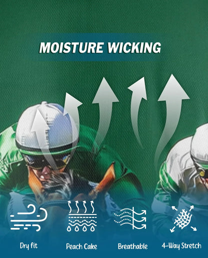 Green Horse Racing Polo Shirt for Men, Equestrian Sport Style | Azhawaiian