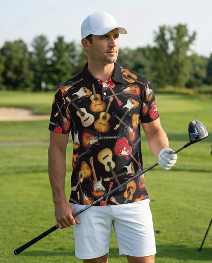 Guitar Music Polo Shirt | Azhawaiian