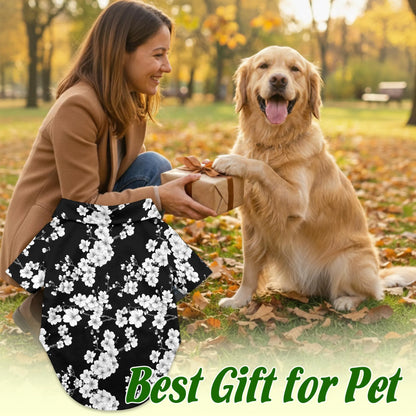 Sakura Cherry Blossom Floral Print Hawaii and Japanese Matching Dog Owner Hawaiian Shirts, Pet Aloha Shirt - Azhawaiian