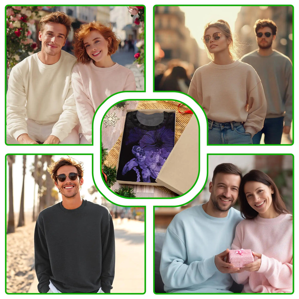 Polynesian Sea Turtle Flower Purple Sweatshirt – Tropical 3D All Over Print Design