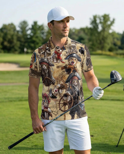 Pirate Cat Polo Shirt | Azhawaiian