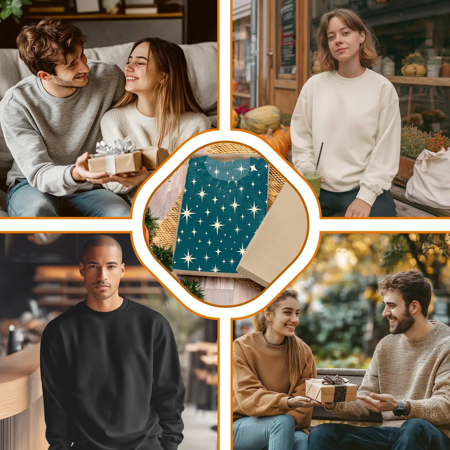 Star Pattern Sweatshirt – Colorful Graphic 3D All Over Print Design