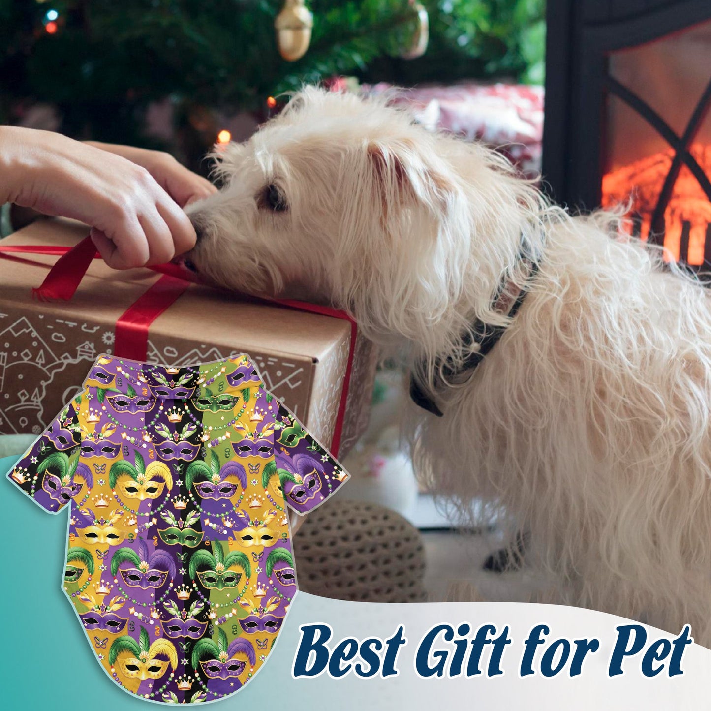 Mardi Gras Mask Matching Dog Owner Hawaiian Shirts, Funny Pet Aloha Shirt for Beach Vacation - Azhawaiian