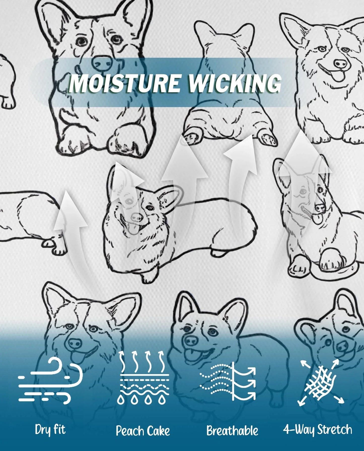 Corgi Pattern Polo Shirt for Men, Cute Dog Lover Style | Azhawaiian