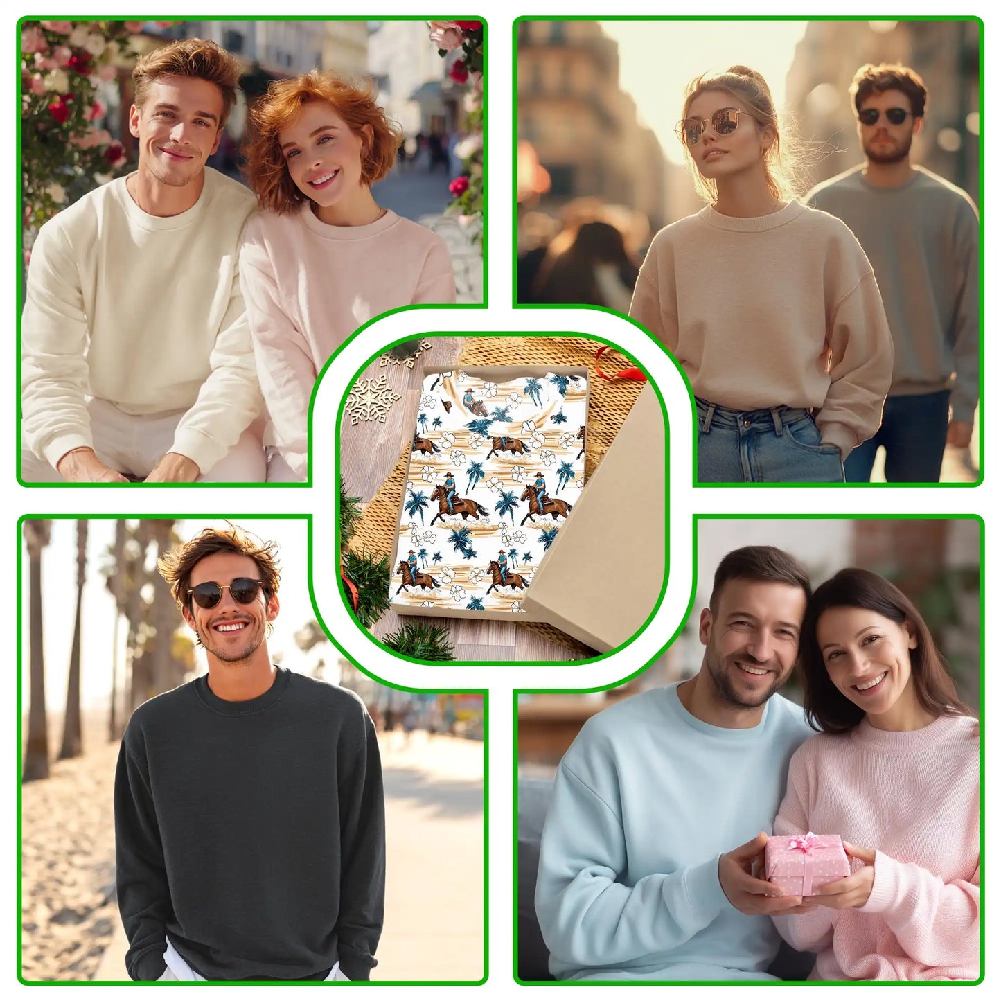 Western Cowboy Pattern Sweatshirt – Colorful Graphic 3D All Over Print Design