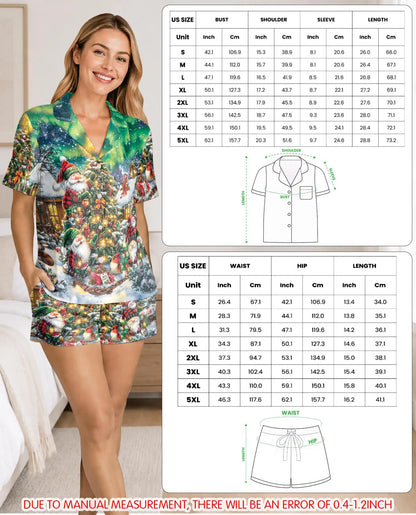 Christmas Gnome Pajama Set for Women, Cozy Winter Holiday Sleepwear