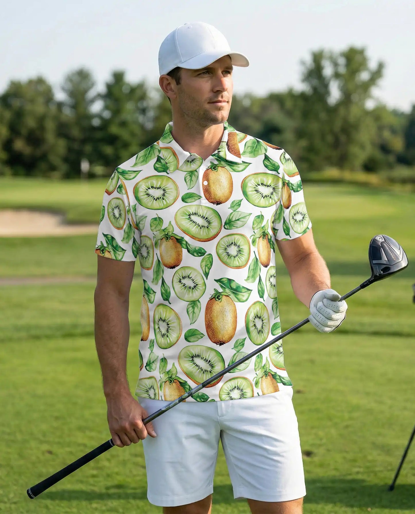 Kiwi Fruit Hawaiian Polo Shirt, Fresh Summer Style | Azhawaiian