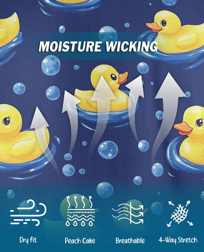 Duck Pattern Polo Shirt for Men, Cute Wildlife Style | Azhawaiian
