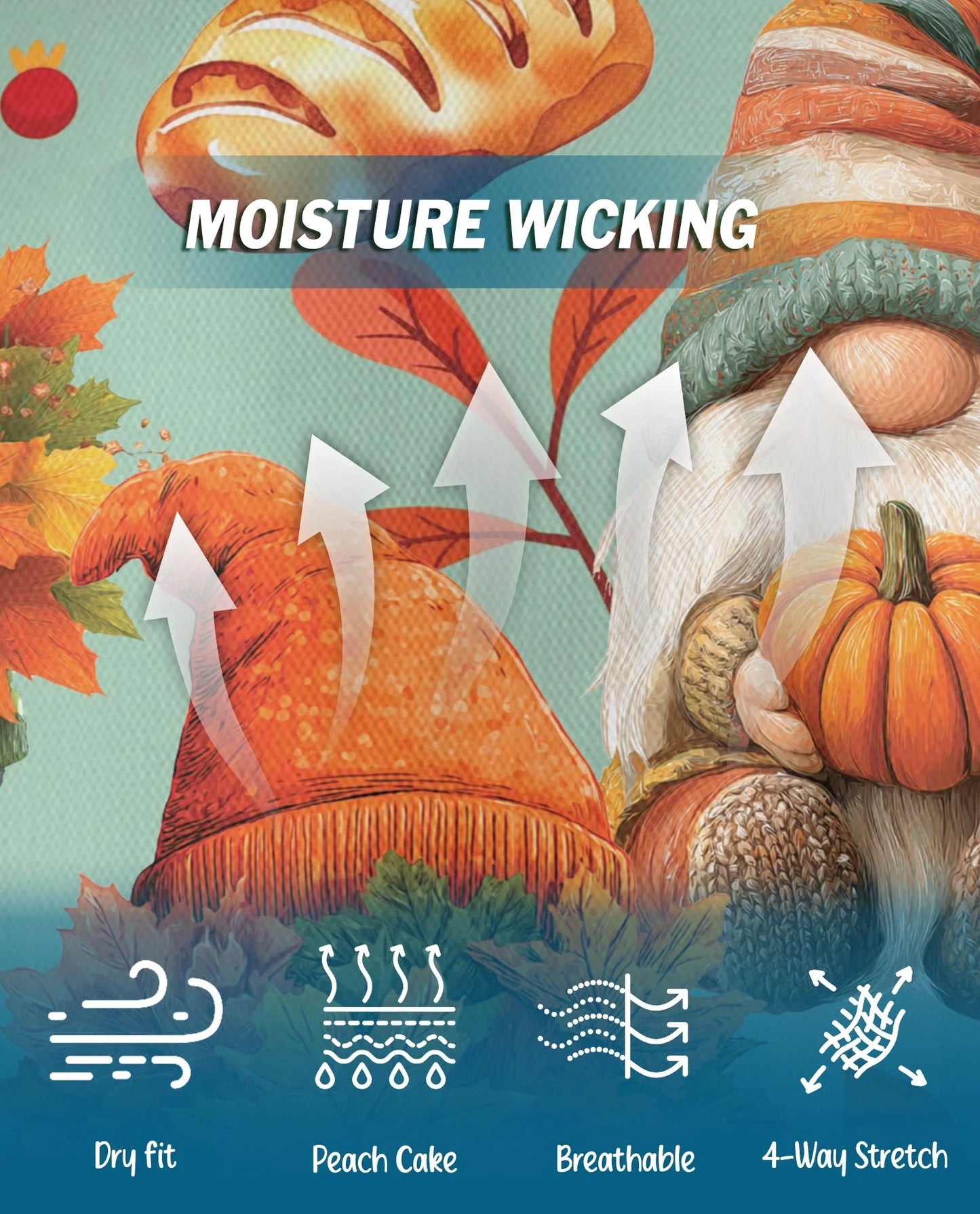 Thanksgiving Gnome Polo Shirt for Men, Fall Holiday Style | Azhawaiian