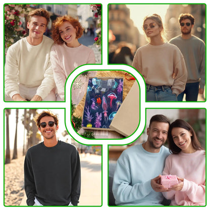Luminescent Jellyfish Pattern Sweatshirt – Colorful Graphic 3D All Over Print Design