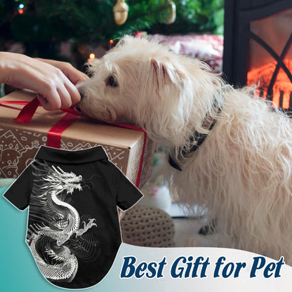Dragon Theme Matching Dog Owner Hawaiian Shirts, Funny Pet Aloha Shirt for Beach Vacation - Azhawaiian