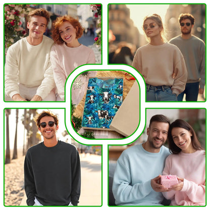 Tropical Cow Pattern Sweatshirt – Tropical 3D All Over Print Design