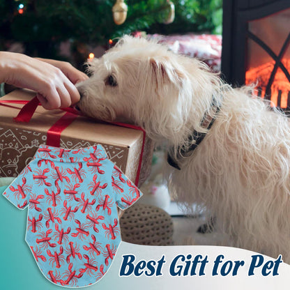 Red Lobster Matching Dog Owner Hawaiian Shirts, Funny Pet Aloha Shirt for Beach Vacation - Azhawaiian