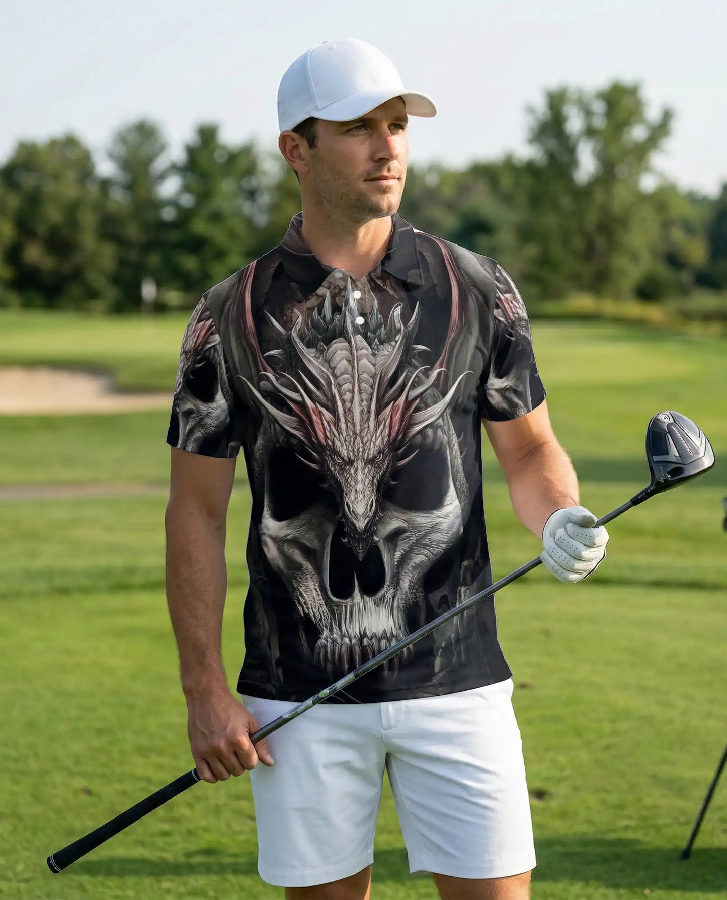 Dragon Skull Polo Shirt | Azhawaiian