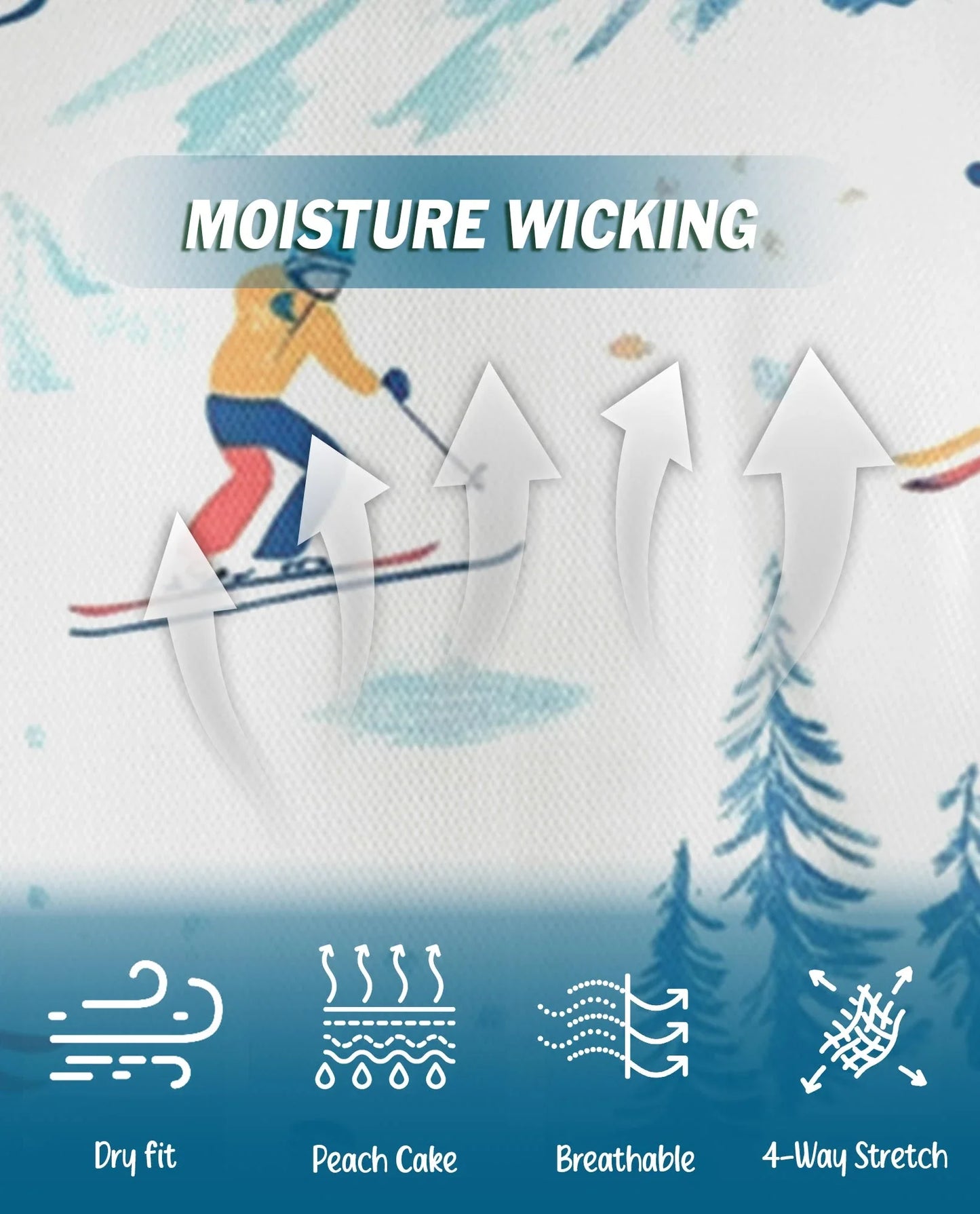 Ski Pattern Polo Shirt for Men, Winter Sports Style | Azhawaiian