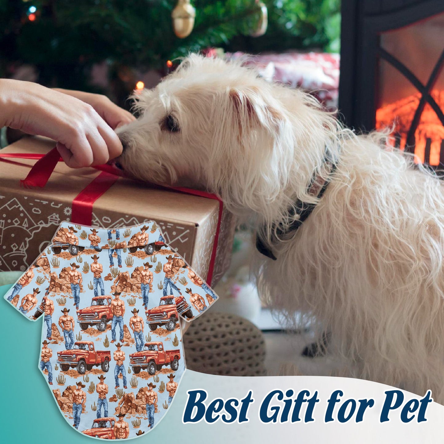 Cowboy Vintage Western Matching Dog Owner Hawaiian Shirts, Funny Pet Aloha Shirt for Beach Vacation - Azhawaiian