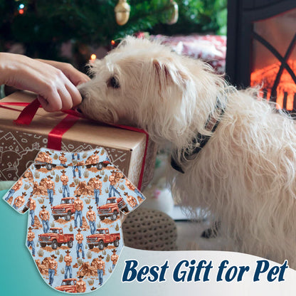 Cowboy Vintage Western Matching Dog Owner Hawaiian Shirts, Funny Pet Aloha Shirt for Beach Vacation - Azhawaiian