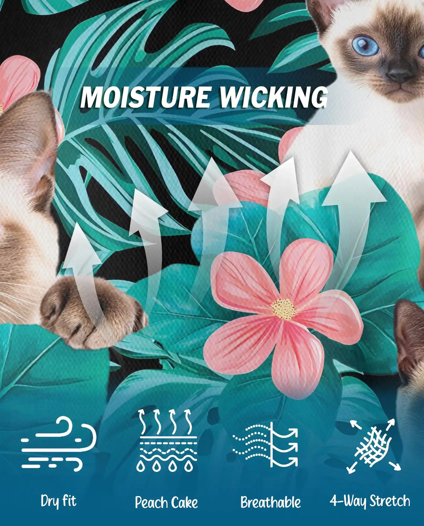 Siamese Cat Tropical Polo Shirt | Azhawaiian