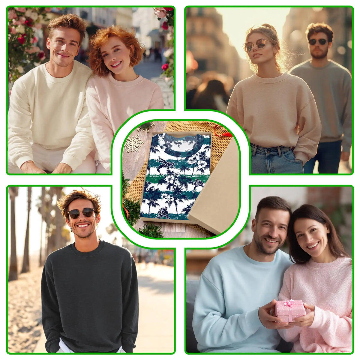 Wrestling Palm Tree Sweatshirt – Tropical 3D All Over Print Design