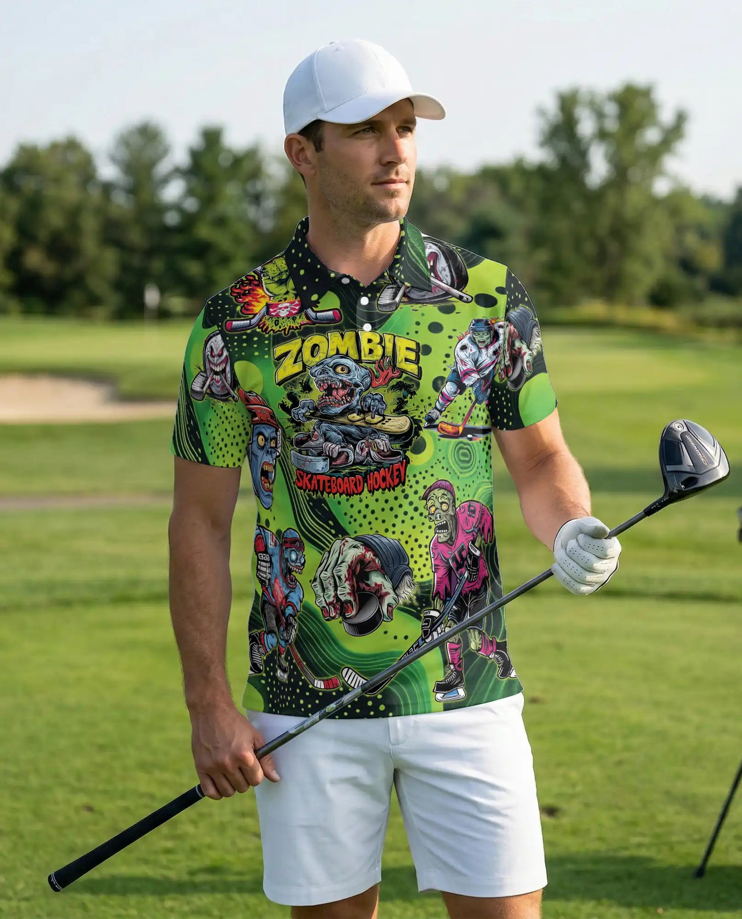 Zombie Hockey Polo Shirt | Azhawaiian