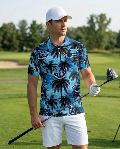 Pickleball Hawaiian Polo Shirt - Tropical Paddle Sport Style | Azhawaiian