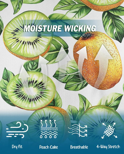 Kiwi Fruit Polo Shirt - Tropical Botanical Summer Style | Azhawaiian