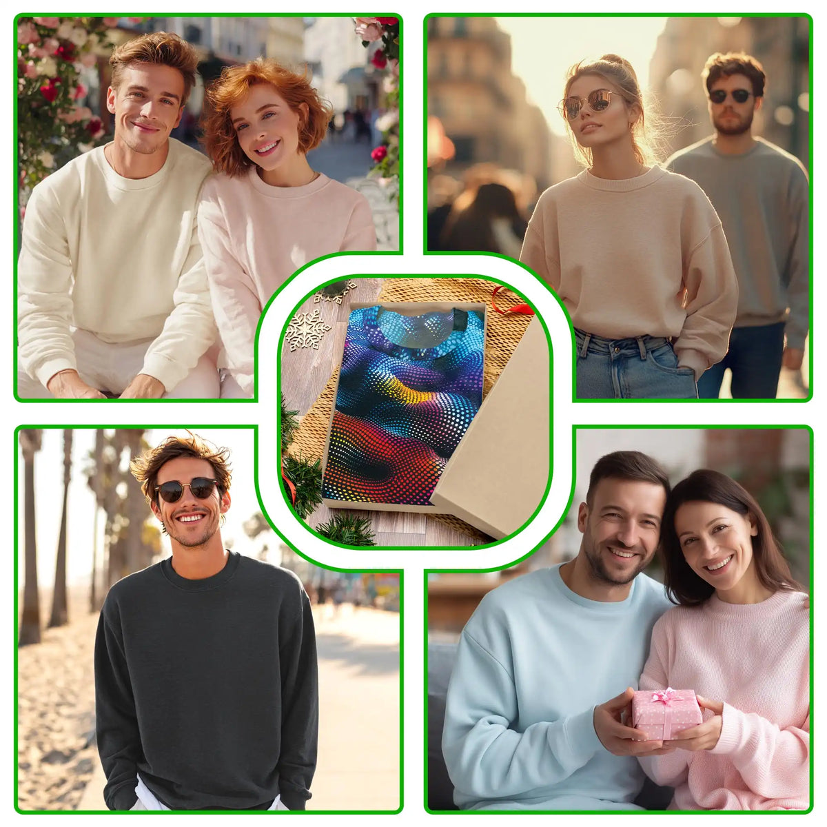 Dynamic Dots Sweatshirt – Colorful Graphic 3D All Over Print Design