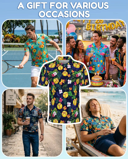 Tropical Softball Polo Shirt - Hawaiian Sports Summer Style | Azhawaiian