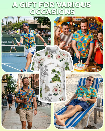 Hawaiian Island Floral Polo Shirt | Azhawaiian
