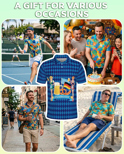 Oktoberfest Beer Festival 3D Polo Shirt | Azhawaiian