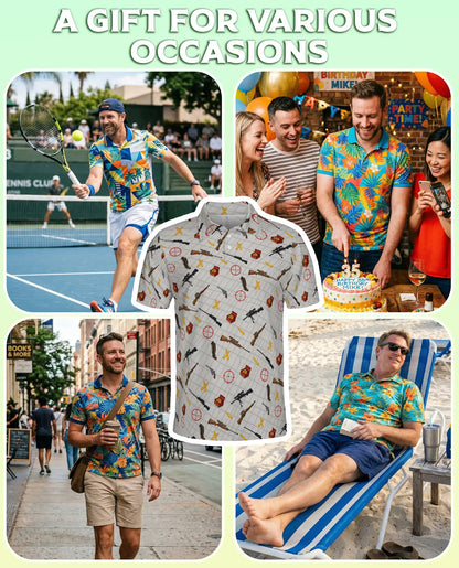 Hunting Shooting Sports Polo Shirt- Ammo Target Print | Azhawaiian
