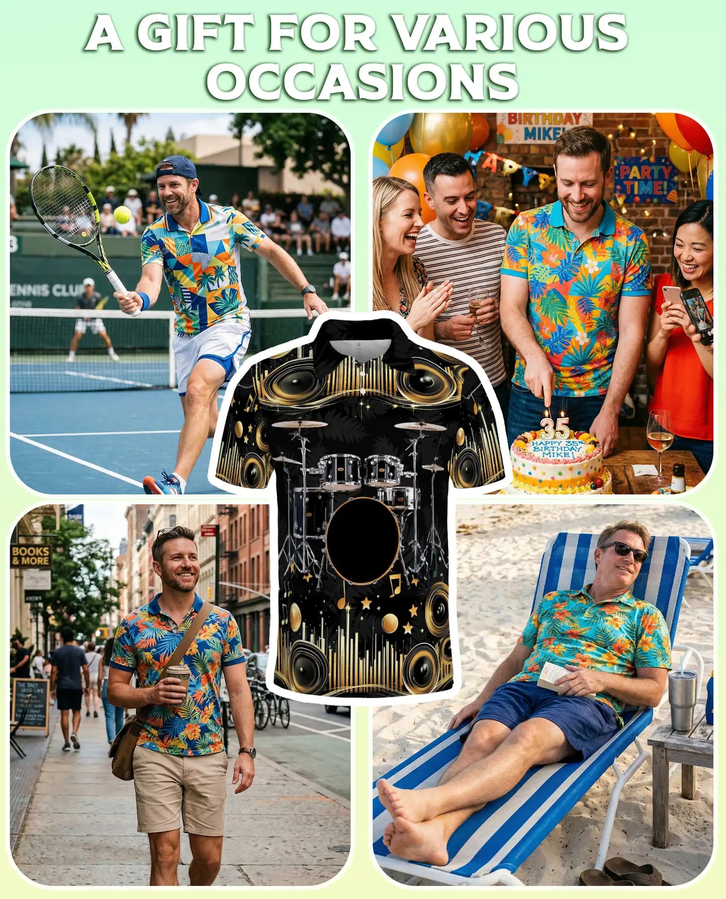 Drummer Music Lover Speaker Sound System Polo Shirt | Azhawaiian
