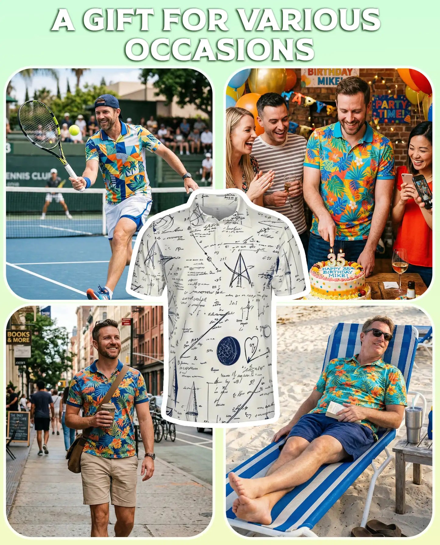 Math Formula Sketch Polo Shirt | Azhawaiian
