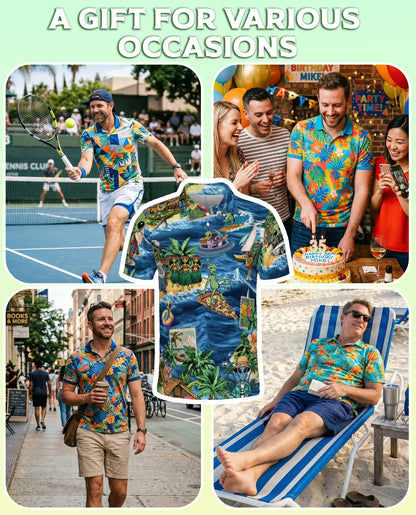 Alien Tropical Beach Polo Shirt | Azhawaiian