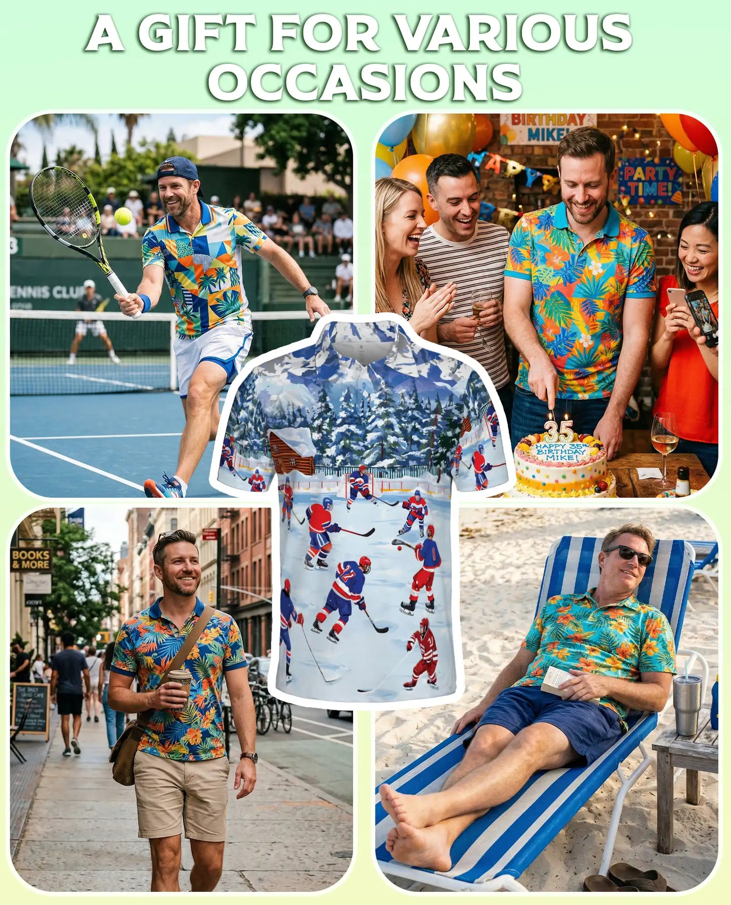 Winter Hockey Polo Shirt | Azhawaiian