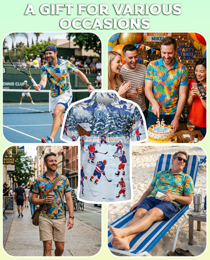 Winter Hockey Polo Shirt | Azhawaiian