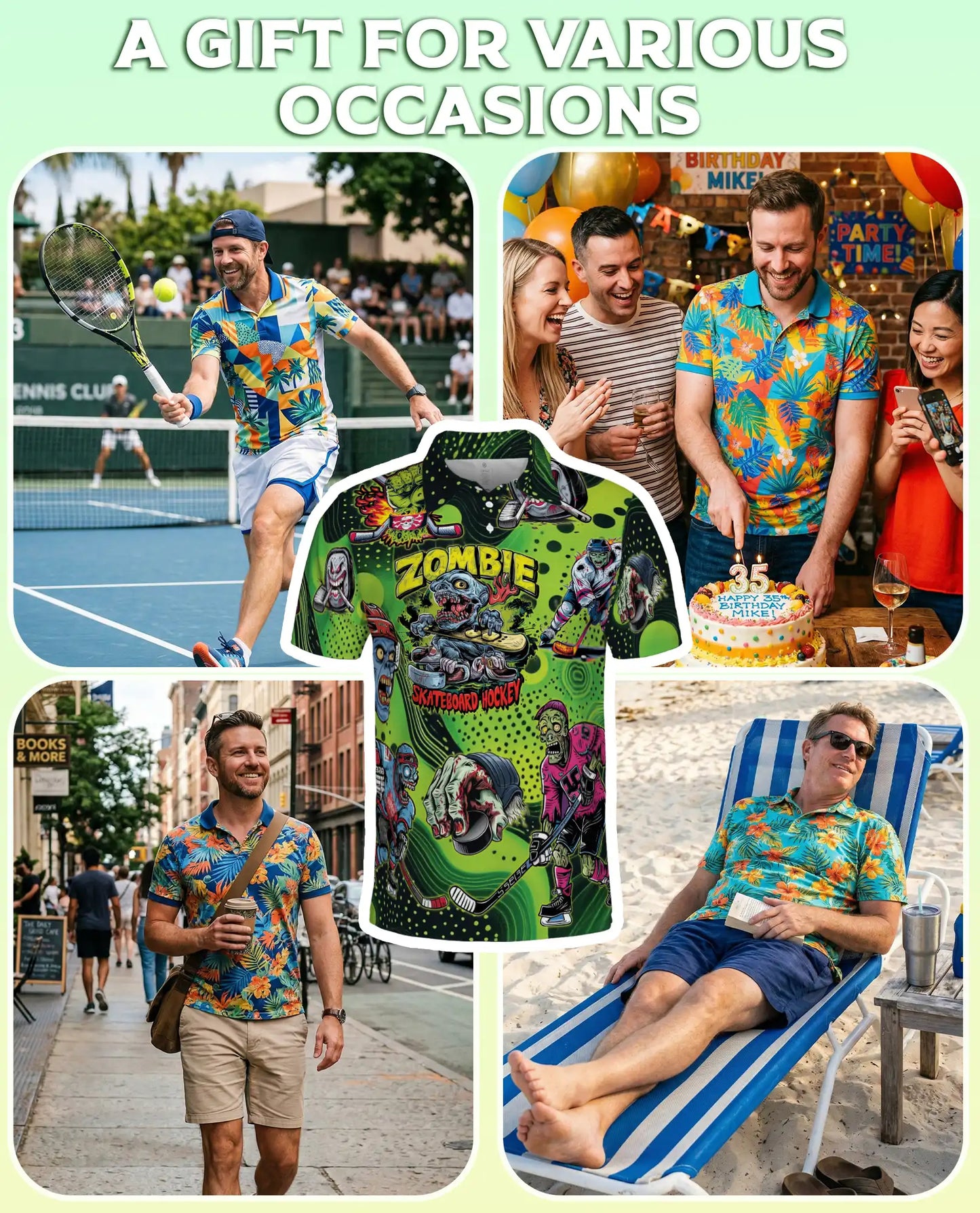 Zombie Hockey Polo Shirt | Azhawaiian