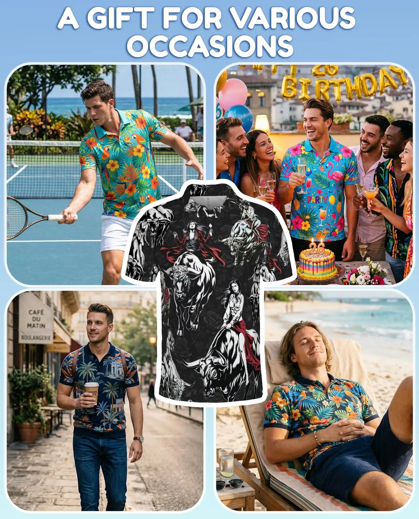 Western Bull Rider 3D Polo Shirt for Men, Dark Rodeo Cowgirl Style | Azhawaiian