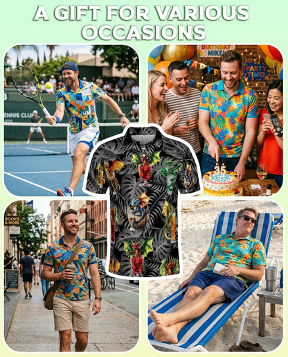 Dragon Tropical Cocktail Polo Shirt | Azhawaiian