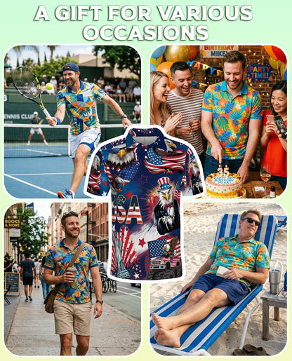 USA Eagle Polo Shirt | Azhawaiian