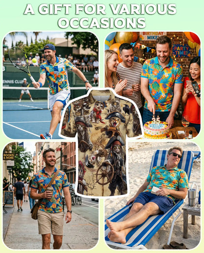 Pirate Cat Polo Shirt | Azhawaiian