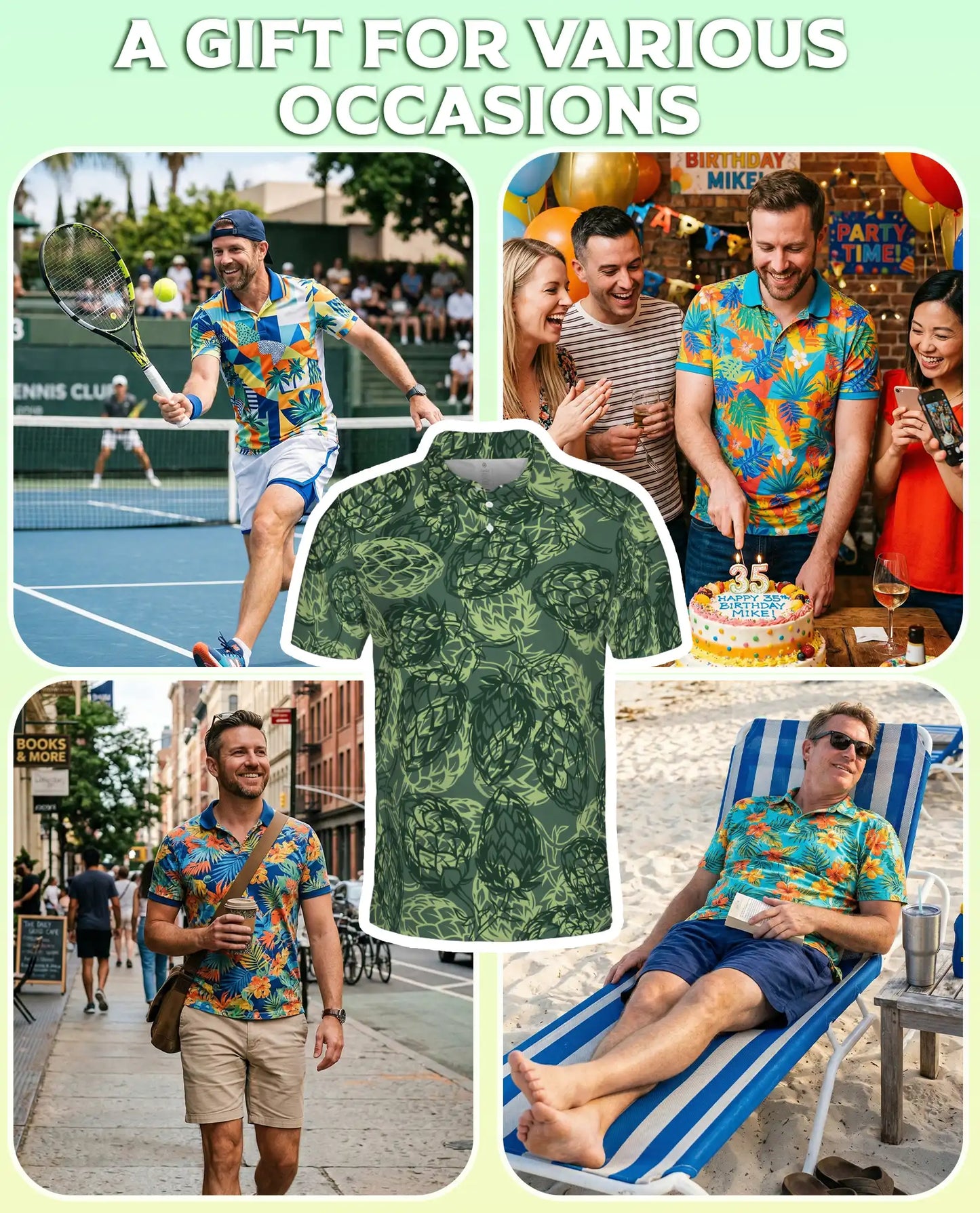 Hop Cone Beer Polo Shirt | Azhawaiian