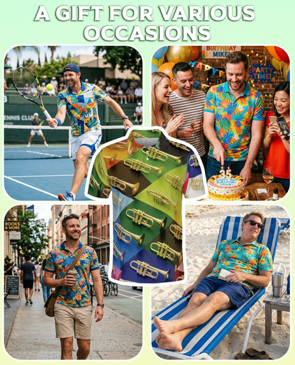 Trumpet Music Hawaiian Polo Shirt | Azhawaiian
