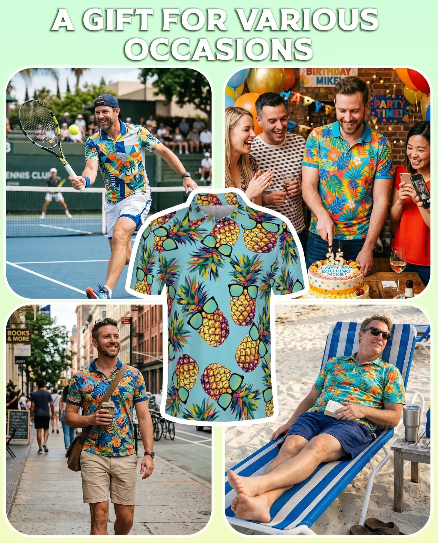 Funny Pineapple Polo Shirt | Azhawaiian