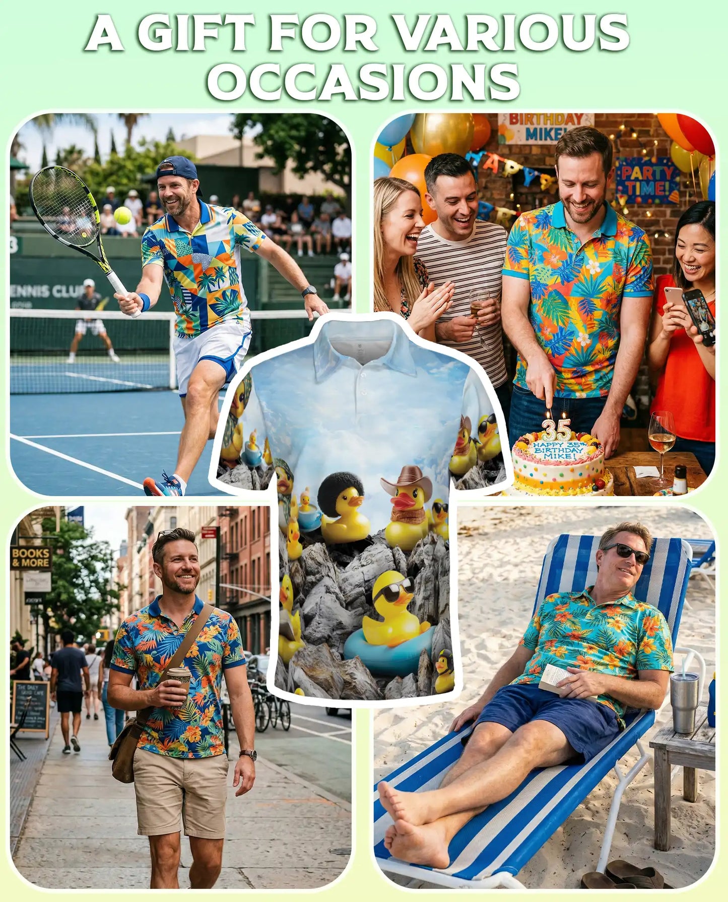 Funny Rubber Duck Polo Shirt | Azhawaiian