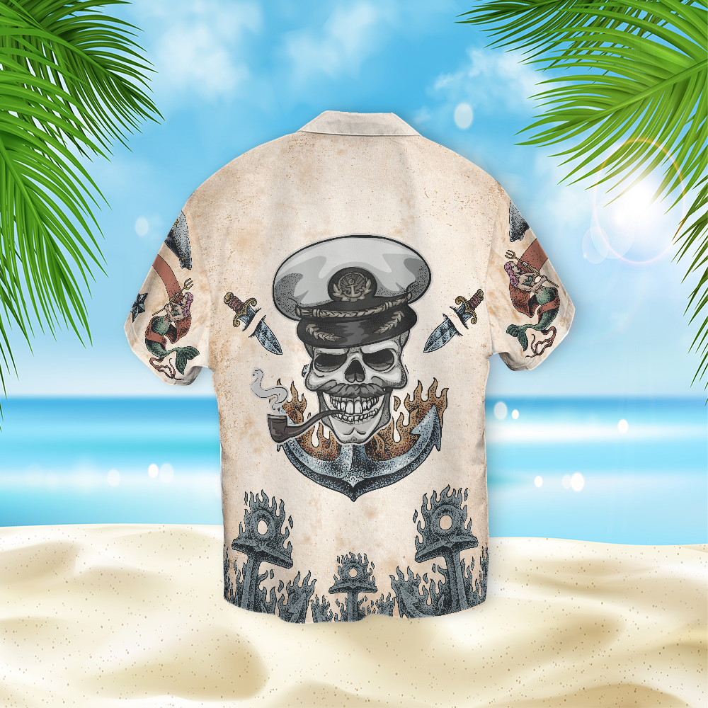 Skull Aop Hawaii Shirt Sailor Hawaiian